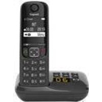 GIGASET A690 A Duo schwarz schnurlos analog DECT zwei Mobilteile Anrufbeantworter Display Freisprechen Telefonb. 100 Einträge (L36852-H2830-B101)
