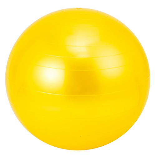 WOGQX Übungsball 55 cm / 65 cm / 75 cm / 85 cm / 95 cm, Rutschfester Übungsball Yoga-Ball Fitnessball Geburtsball Mit Schnellpumpe/Gymnastikball,Gelb,85cm