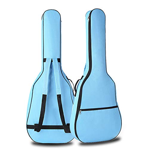 Yiwa Tasche für Akustikgitarre mit doppeltem Gurt blau