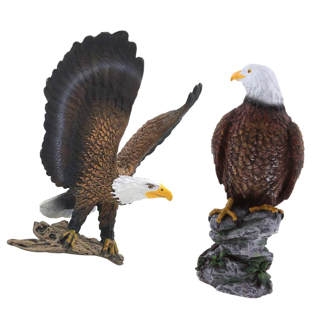 Tubayia 2 Stück Eagles Figur Statue Garten Landschaft Dekofigur für Haus Garten Rasen Dekoration