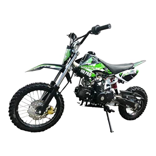 RV-Parts 125ccm Dirtbike Pitbike KXD 607 4Takt Automatik 14/12 Enduro Cross Motorrad Grün