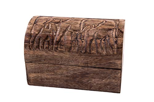Schatzkiste „Elefant“, Geschenkbox aus Holz 23x15x15cm Holz-Box