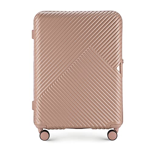 WITTCHEN Koffer – Mittelgroßer | hartschalen, Material: polycarbonat | hochwertiger und Stabiler | Rosa | 47x26x66 cm