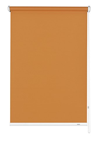 GARDINIA Seitenzug-Rollo zum Abdunkeln, Decken-, Wand- oder Nischenmontage, Lichtundurchlässig, Alle Montage-Teile inklusive, Orange, 92 x 180 cm (BxH)