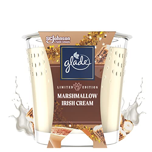 Glade (Brise) Duft-Kerze im Glas, Marshmallow Irish Cream, mit ätherischen Ölen angereichert, 6er Pack (6x129 g)