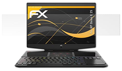 atFolix Panzerfolie kompatibel mit HP Omen X 2S Schutzfolie, entspiegelnde und stoßdämpfende FX Folie (2er Set)