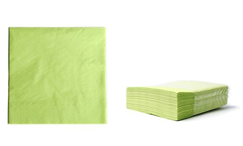 Zelltuchservietten Tissue 33x33 cm, 2-lagig, 1/4 Falz limette/kiwi, 2400 Stück je Karton, Servietten intensive Farben, hochwertige Tischdekoration günstig kaufen (limette/kiwi)