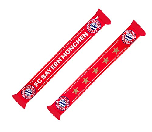 FC Bayern München Schal - Logo 5 Sterne - rot Fanschal, Scarf FCB