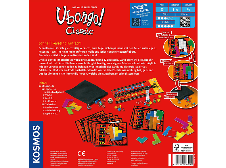 KOSMOS Ubongo! Classic Puzzlespiel Mehrfarbig