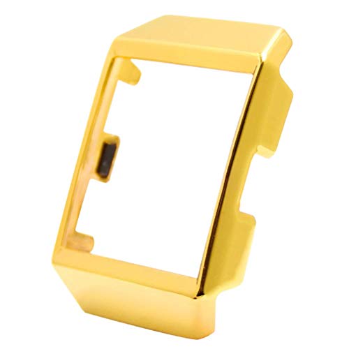 UKCOCO Uhren Schutzhülle Uhrenabdeckungsfall Rundumschutzmetallrahmen Stoßfeste Uhrenabdeckung für Fitbit Ionic Smart Watch (Golden)