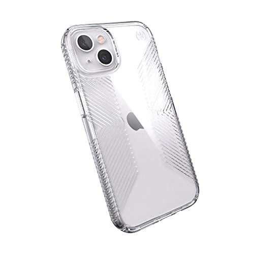 Speck Presidio Perfect-Clear with Grips Hülle für iPhone 13 mit MICROBAN, Clear