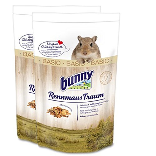 2 x 4 kg = 8 kg Bunny Rennmaus Traum Basic RennmausTraum Futter für Rennmäuse