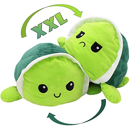 KUNSTIFY XXL Schildkröte Kuscheltier Plüschtier für Mädchen Jungen Frauen Kinder um Laune auszudrücken Geschenk für Freundin 40cm (XXL Schildkröte Grün)