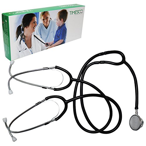 Timesco Doppelkopf-Stethoskop, für Kinder, Doktor, Schwarz