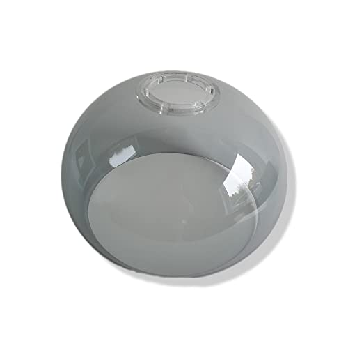 Lampenschirm Retro Kunststoff modern in Kugelform 19|12 rauch / smoke - Globe Kugelförmig Schirm Bogenleuchte Ersatzschirm Pendelleuchte E27