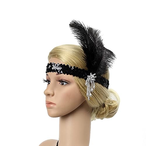 Kopfbedeckung für Damen, Hochzeit, Haarschmuck für Damen, Stirnbänder für Damenhaar, 1920er-Jahre-Gatsby-Stirnband, Gatsby-Kopfschmuck, Haargummis für Damen, Stirnbänder, Damen-Ha