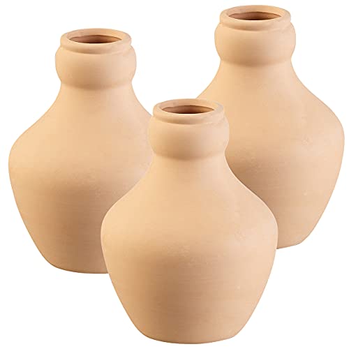 Royal Gardineer Bewässerung: 3er-Set Terracotta-Bewässerungskugeln für Gartenbeete, 1 Liter (Olla Bewässerung, Bewässerung Terrakotta, Gewächshaus)