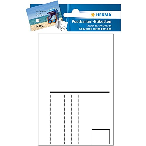 Herma 7758 Postkarten Etiketten, 95 x 145mm, 10 Stück (10er Pack)