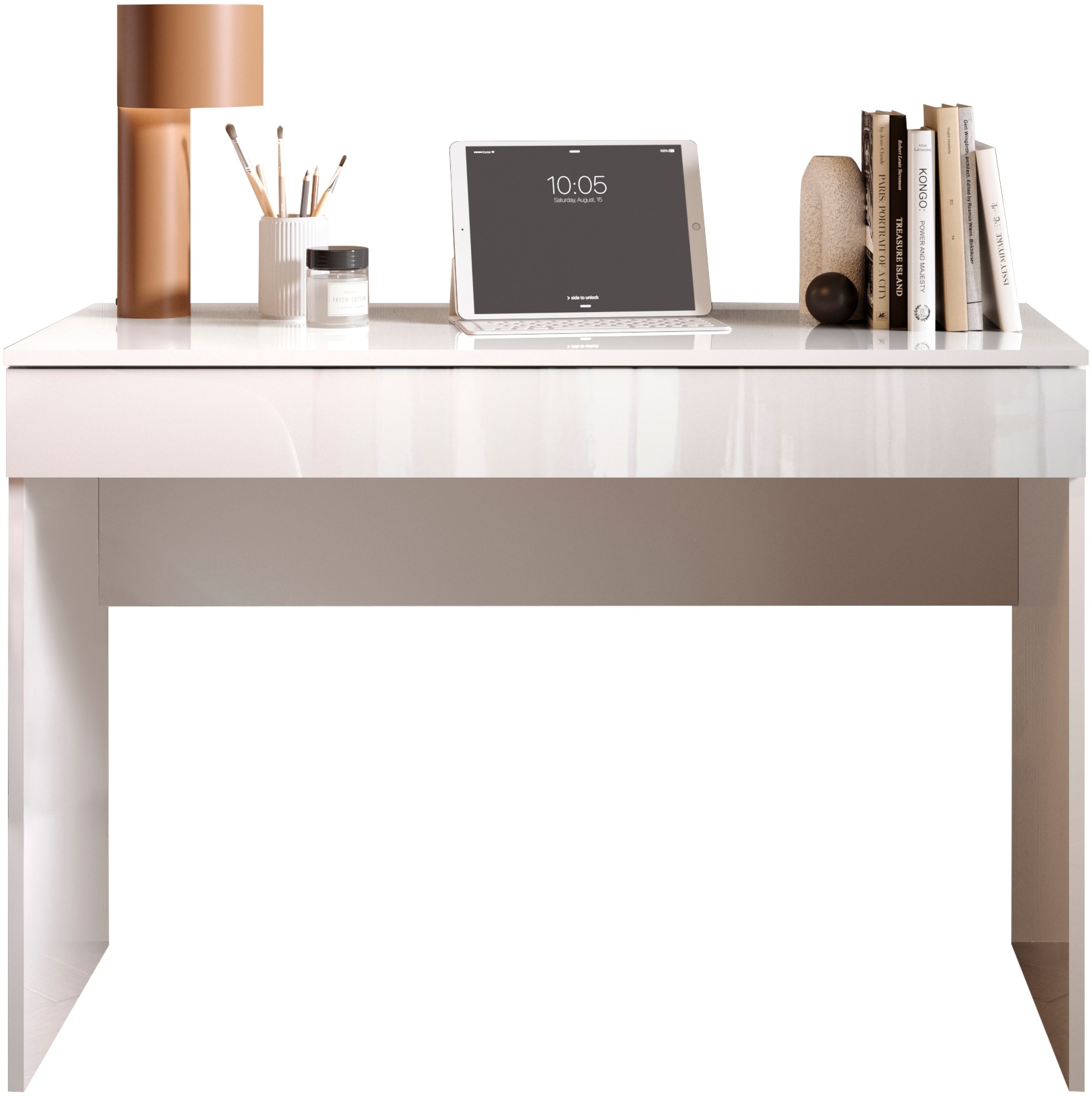 LC Schreibtisch "Basic, Computertisch mit Schublade", Arbeitstisch, Schminktisch in versch. Farben, Breite 78 oder 110 cm