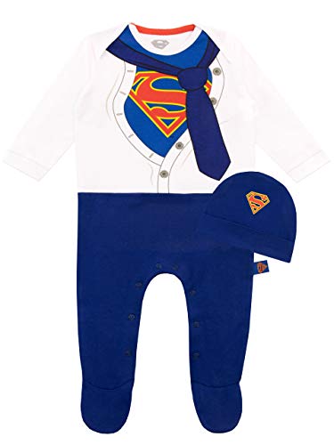 DC Comics Baby Jungen Superman Schlafstrampler Blau 74