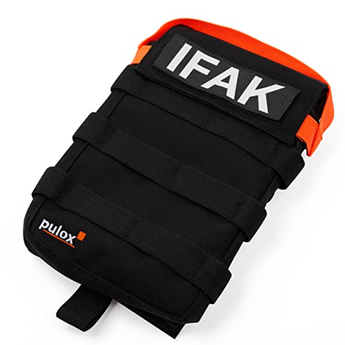 PULOX IFAK Tasche, Taktisches Erste Hilfe Kit, kompatibel mit MOLLE-System, Medizinische Rip-Away Utensilientasche für Militär, EMT, Outdoor, Wandern, Campen