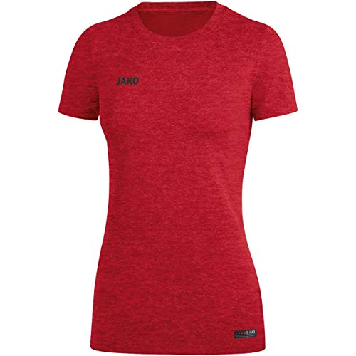 JAKO Damen T-Shirt Premium Basics rot meliert, 44