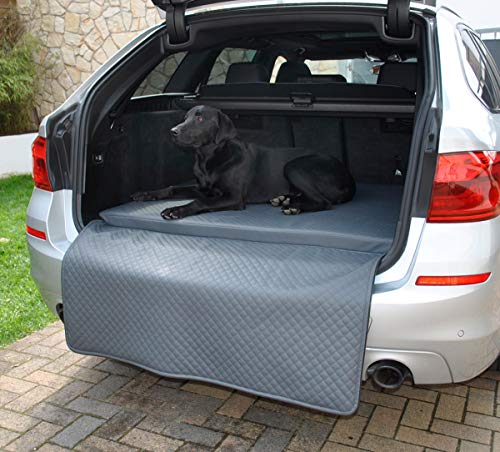 Mayaadi Home Hundebett Kofferraum Matte Luca Autoschondecke Kunst Leder Autositz Schutzdecke Grau S (100x70x5x60cm)