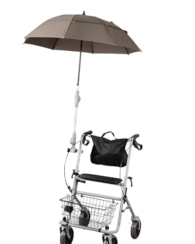 PARAM Rollator-Schirm | Praktischer Schutz vor Regen & Sonne | Leicht, stabil & einfach zu befestigen | Optimales Rollator-Zubehör