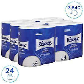 Toilettenpapier Kleenex 8484, 4-lagig, 6 Päckchen á 4 Rollen, 160 Blatt/Rolle, weiß