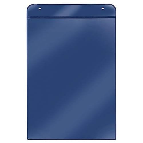 Veloflex 3804500 Magnet-Taschen DIN A4 Hochformat, mit Magnetstreifen auf der Rückseite, PVC, Blau, 20 Stück