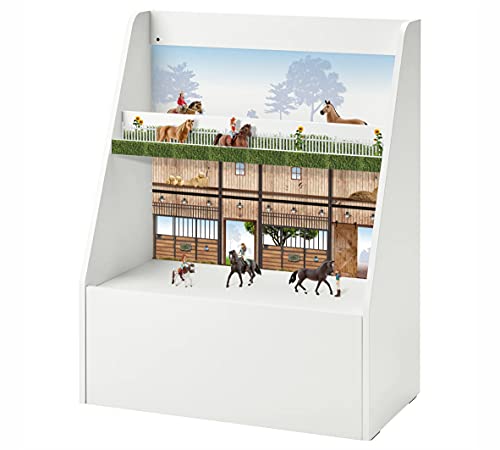 'Pferdestall' Möbelfolie | BGSR01 | Aufkleber passend für das große BERGIG-Regal von IKEA (Möbel nicht inklusive) | STIKKIPIX