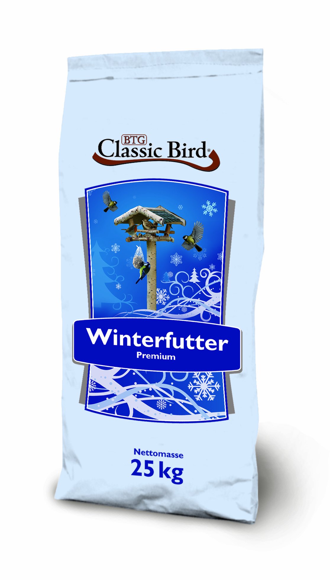 CLASSIC BIRD Vogelfutter Winterstreufutter 25 kg, Vogelfutter Wildvogel, Vogelfutter Sonnenblumenkerne, Vogelfutter Hirse, Winterstreu, ganzjahres Vogelfutter, Weizenflocken