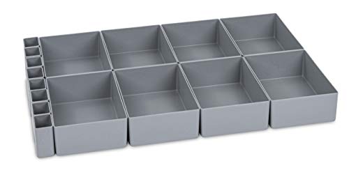 aidB NextGen Einsatzkasten Set 1/8 Unterteilung, 600 x 400 x 75 mm, ideal als Einsatz für Schubladen und NextGen Euroboxen