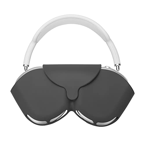 kwmobile Hülle kompatibel mit Apple Airpods Max Case - Kopfhörer Tasche Etui aus Silikon - Cover in Schwarz