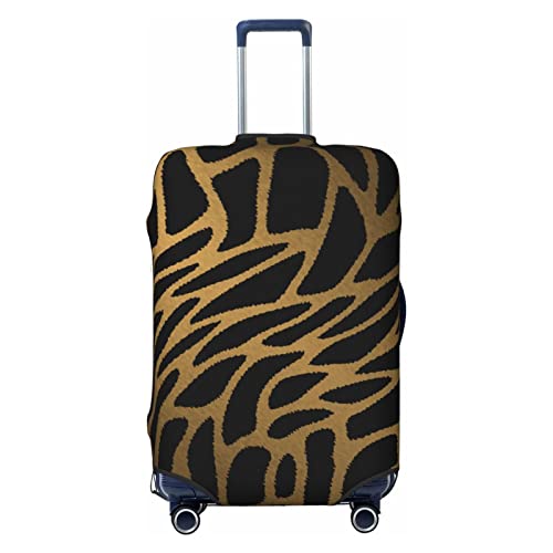 OPSREY Gepäckabdeckung, Leopardenmuster, elastisch, waschbar, Koffer-Schutz für 53,3-81,3 cm, Schwarz , M