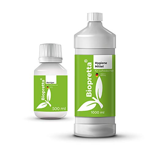 Biopretta Luftwäscher Set Hygienemittel 1000 ml + Reiniger 500ml