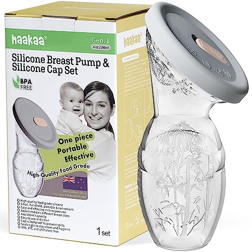 Haakaa Manuelle Milchpumpe mit Silikondeckel BPA-frei(90ml)