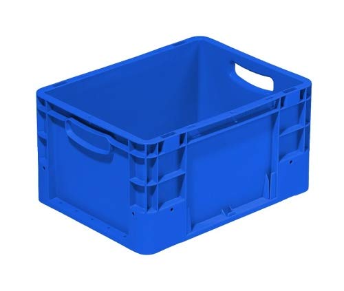 Stapelbox im Euroformat 400x300x220 mm | Eurobehälter | Stapelbehälter | Transportkiste | Transportbehälter Farbe blau