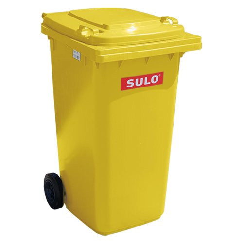 Müllbehälter, Inhalt 80 Liter, gelb