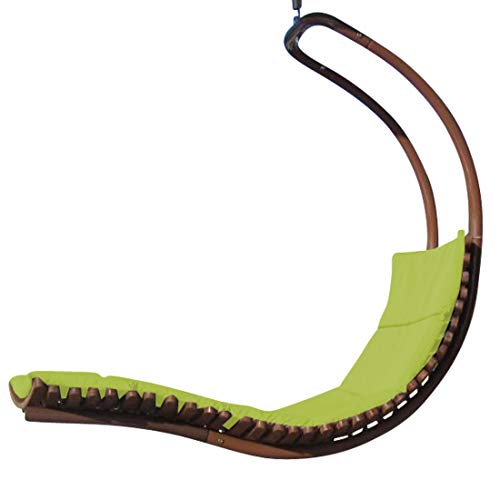 ASS Design Hängeliege NAVASSA-SEAT-GRÜN aus Holz Lärche/Metall mit Auflage (OHNE Gestell) von