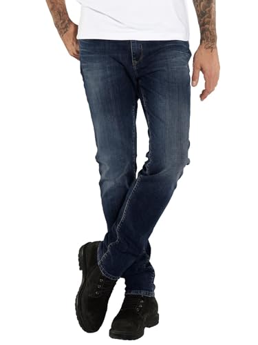 emilio adani Herren Herren Super-Stretch-Jeans Slim fit, 35497, 35497, Brilliantblau in Größe 34/32