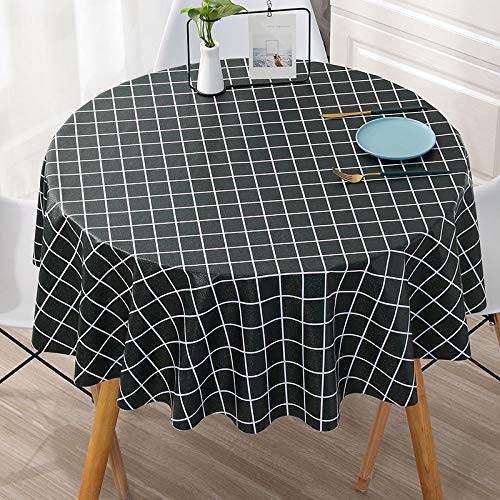 XQSSB Tischdecken Wasserabweisend Tischdecke Anti Heißverschleißfest Lotuseffekt Tischtücher Farbe A 140cm Runder Durchmesser