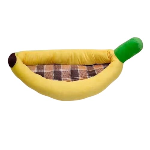 RiRaku Bananenboot-Hundehaus, Winter-Katzenhaus, warmes Haustierhaus, Hundehaus, Corgi-Bananenboot, Teddy, kleines Hundehaus (Farbe: Bananenboot-Sommermatte, Größe: M 70 x 40 cm)