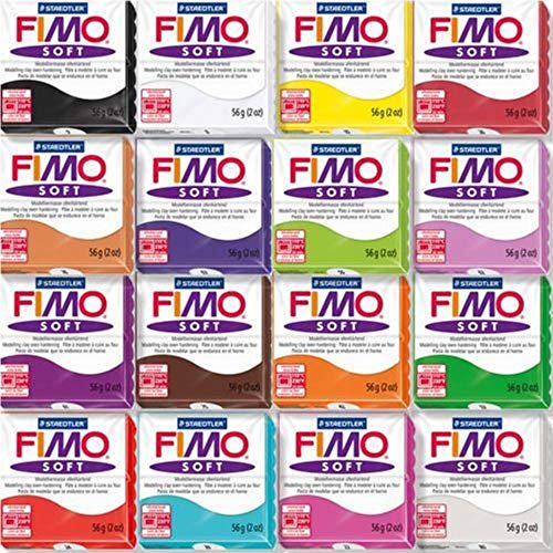 Fimo Soft Starter Pack 20x 56g assorted Blocks (Multicolour) by Fimo