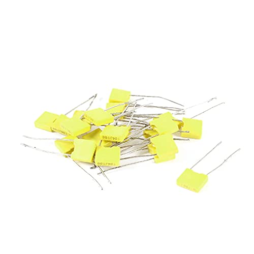 20 Pieces 100V 0.1uF 100NF 10% Radial Lead Box Type Correction Capacitors Yellow(20 Pieces 100-V 0.1uF 100NF 10% Radial B-leikasten Typ Korrekturkondensatoren Gelb Passive Components