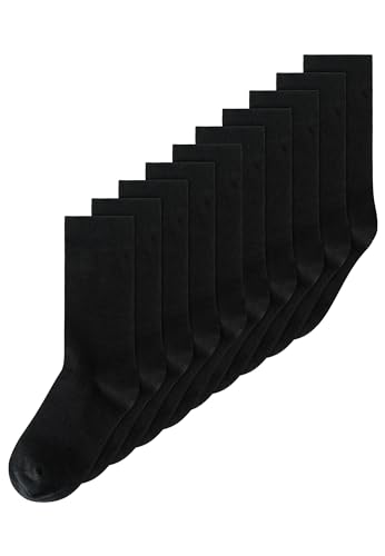 MELAWEAR Socken Multipack Basic (DE/NL/SE/PL, Numerisch, 43, 46, Regular, Regular, Schwarz 10er Pack)