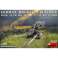 MiniArt 35269 German Rocket Launcher with 28cm SPR & 32cm WK Flamm Modellbausatz, verschieden