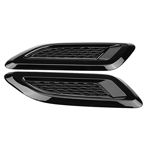Qiilu Außenhauben-Belüftungsöffnungs-Auslass-Flügelverkleidung für Range Rover Evoque 2012-2018(schwarz)