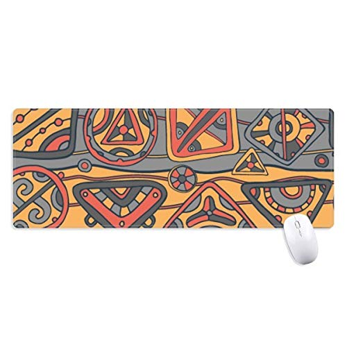 beatChong Afrika eingeborene Art Tribal Collage Zeichnung Griffige Mousepad Große Erweiterte Spiel Büro titched Kanten Computer-Mat Geschenk