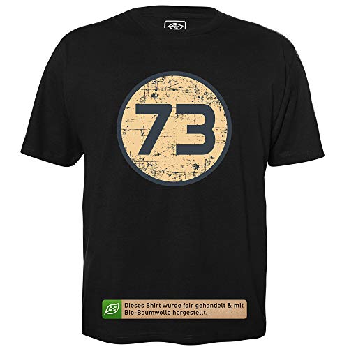 73 Sheldon - Herren T-Shirt für Geeks mit Spruch Motiv aus Bio-Baumwolle Kurzarm Rundhals Ausschnitt, Größe 3XL